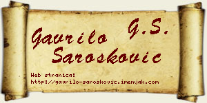 Gavrilo Šarošković vizit kartica